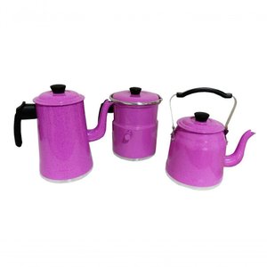 Jogo Café Completo, Leiteira C-apito Bule Chaleira Rosa