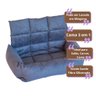 Cama Pet para Cachorros e Gatos 3 em 1 com Capa Protetora Sofá e Acentos de Carro Azul Petróleo - 7