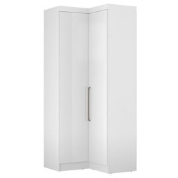 Guarda Roupa Modulado Módena Canto L Branco - PR Móveis - 1 Guarda Roupa Modulado Módena Canto L Branco - PR Móveis - 1