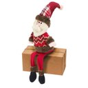 Ver imagem 6 de Boneco de Natal Papai Noel Sentado Perna Mole em Tecido 56cm