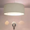 Ver imagem 2 de Luminária de Teto Pendente Balão Cúpula 30x15cm: Cinza5982