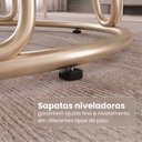 Ver mais imagens de Conjunto para Sala de Jantar Mesa Ômega Tampo Redondo 90x90 com 4 Cadeiras Rubi