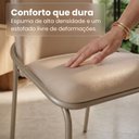 Ver imagem 6 de Conjunto para Sala de Jantar Mesa Ômega Tampo Redondo 90x90 com 4 Cadeiras Rubi