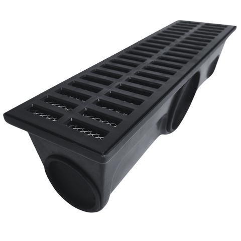 Ralo Plástico 15x50 e Cocho 3 Saídas 75mm para Áreas Externas, Piscinas e Decks