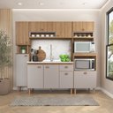 Ver imagem 1 de Cozinha Completa Modulada 4 Peças sem Tampo Marti Yescasa Mel/Cinza