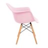 Cadeira Prizi Eames com Braço E65 Rosa - 3