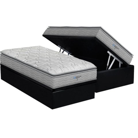 Cama Box Baú Solteiro: Colchão Ortopédico Probel D45 Guarda Costas Próextreme Plus + Base Crc