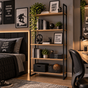 Ver imagem 5 de Estante Livreiro Industrial 5 Prateleiras em MDP e Metal para Sala Escritório 189cm
