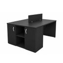 Ver imagem 2 de Conjunto Mesa Componível 2 Lugares 120x60cm + Armário Baixo Credenza para Escritório Corporativo