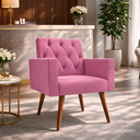 Ver imagem 2 de Poltrona Decorativa Capitonê Confortável para Recepção Rose
