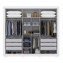 Ver imagem 3 de Guarda-Roupa Casal com Espelho 6 Portas 4 Gavetas com Pés Alpes Yescasa