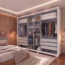 Ver imagem 7 de Guarda-Roupa Casal com Espelho 6 Portas 4 Gavetas com Pés Alpes Yescasa