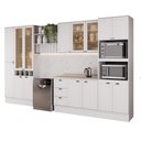 Ver imagem 4 de Cozinha Completa com Balcão Milla Lily Max 15 Portas MDF Branco Móveis Carraro
