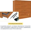 Ver imagem 6 de Cômoda 4 Gavetas em MDF/MDP Ripado Yescasa Bege/Cinamomo