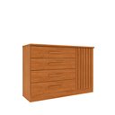 Ver imagem 2 de Cômoda 4 Gavetas em Mdf/mdp Ripado Espresso Móveis