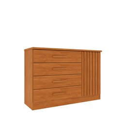 Cômoda 4 Gavetas em Mdf/mdp Ripado Espresso Móveis - 2