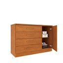 Ver imagem 4 de Cômoda 4 Gavetas em MDF/MDP Ripado Yescasa Bege/Cinamomo
