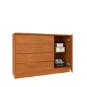 Ver imagem 4 de Cômoda 4 Gavetas em Mdf/mdp Ripado Espresso Móveis