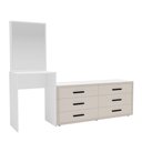 Ver imagem 2 de Cômoda Valência 6 Gavetas com Espelho Creme/branco - Politorno