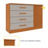 Cômoda 4 Gavetas em Mdf/mdp Ripado Espresso Móveis - 8