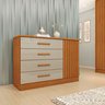 Cômoda 4 Gavetas em Mdf/mdp Ripado Espresso Móveis - 1