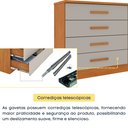 Ver imagem 5 de Cômoda 4 Gavetas em MDF/MDP Ripado Yescasa Bege/Cinamomo/Off White