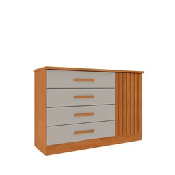 Cômoda 4 Gavetas em Mdf/mdp Ripado Espresso Móveis - 2