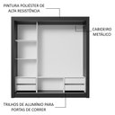 Ver imagem 7 de Guarda-roupa Casal 3 Portas de Correr de Espelho 4 Gavetas Preto Sublime Plus Madesa