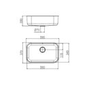 Ver imagem 2 de Cuba Embutir Invicta Polido Furo de 3 1/2 - 56x34x18 0,6 - Docol Docol Inox