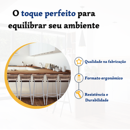 Kit 6 Banqueta Bistro para Cozinha Junco Cappuccino Àrea Gourmet Balcão Bancada bares Churrasqueira - 3