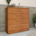 Ver imagem 1 de Cômoda 4 Gavetas em Mdf/mdp Lua Espresso Móveis