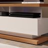 Rack Aparador 3 Gavetas para Tv até 70″ com Pés de Madeira - Off White/freijo - 3