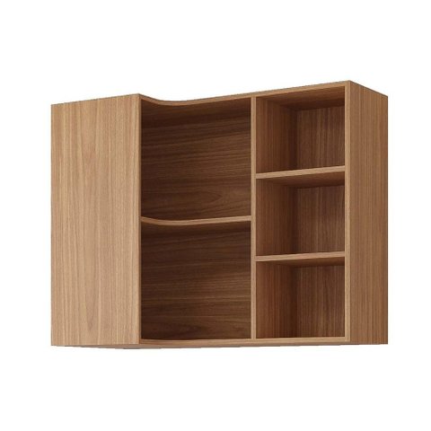 Armário de Cozinha Modulado Estela Canto C/5 Nichos 92cm Freijo - Mgm