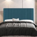 Ver imagem 2 de Kit Cabeceira e Baú Cama Box Queen Size Grace 160cm Suede Turquesa - Desk Design