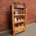 Ver imagem 1 de Armário Cristalheira com Laterais Desenhadas em Rococó