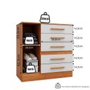 Ver imagem 5 de Cômoda para Quarto 1 Porta 5 Gavetas Advantage Marrom/Freijó/Off-White