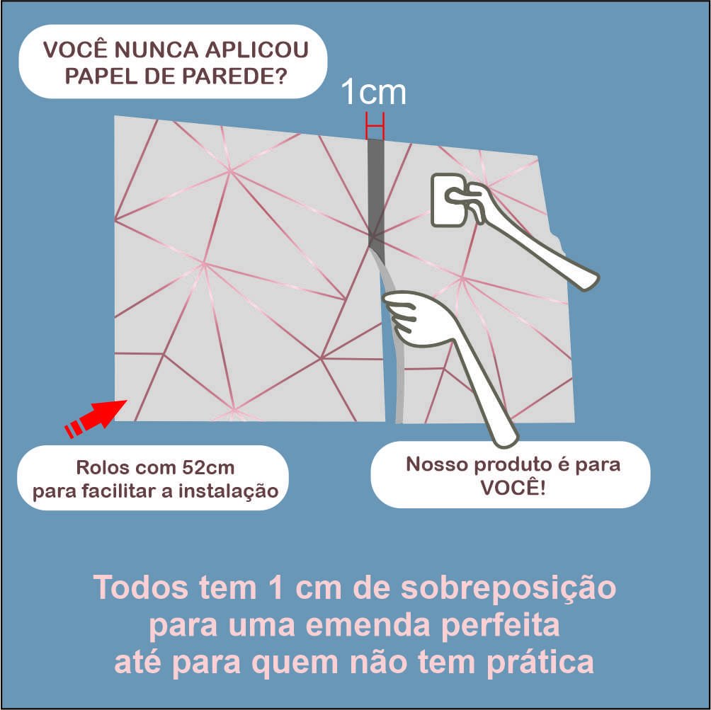 Papel De Parede Adesivo Xadrez Listrado Azul Vinil 3m