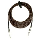 Ver imagem 1 de Cabo de Guitarra Tecido Marrom/dourado Mesclado P10xp10 3 Metros Cabos Immediate Guitarra P10