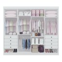 Ver mais imagens de Guarda-Roupa Casal 100% MDF 8 Portas 8 Gavetas Império Branco