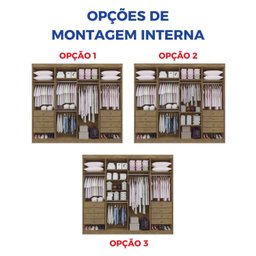 Guarda-roupa Casal MDF 08 Portas Império - 7