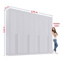 Ver imagem 5 de Guarda-Roupa Casal 100% MDF 8 Portas 8 Gavetas Império Branco