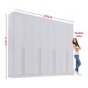 Ver imagem 6 de Guarda-Roupa Casal 100% MDF 8 Portas 8 Gavetas Império Branco