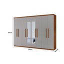 Ver imagem 3 de Guarda Roupa Casal Hera Premium com Espelho 8 Portas e 4 Gavetas Moderna