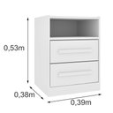 Ver imagem 3 de Mesa de Cabeceira 2 Gavetas Ripado Espresso Móveis