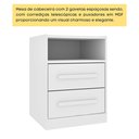 Ver imagem 5 de Mesa de Cabeceira 2 Gavetas Ripado Yescasa Branco