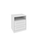 Ver imagem 2 de Mesa de Cabeceira 2 Gavetas Ripado Yescasa Branco