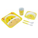 Ver imagem 1 de Kit Alimentação Bebê Turminha Animal 5 Peças Girafa - Unik