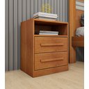 Ver imagem 1 de Mesa de Cabeceira 2 Gavetas Ripado Espresso Móveis