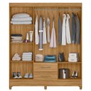 Ver imagem 3 de Guarda Roupa Panamá 153cm 6 Portas Freijó Moval