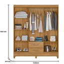 Ver imagem 4 de Guarda Roupa Panamá 153cm 6 Portas Freijó Moval